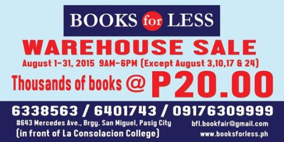 Books for less warehouse sale